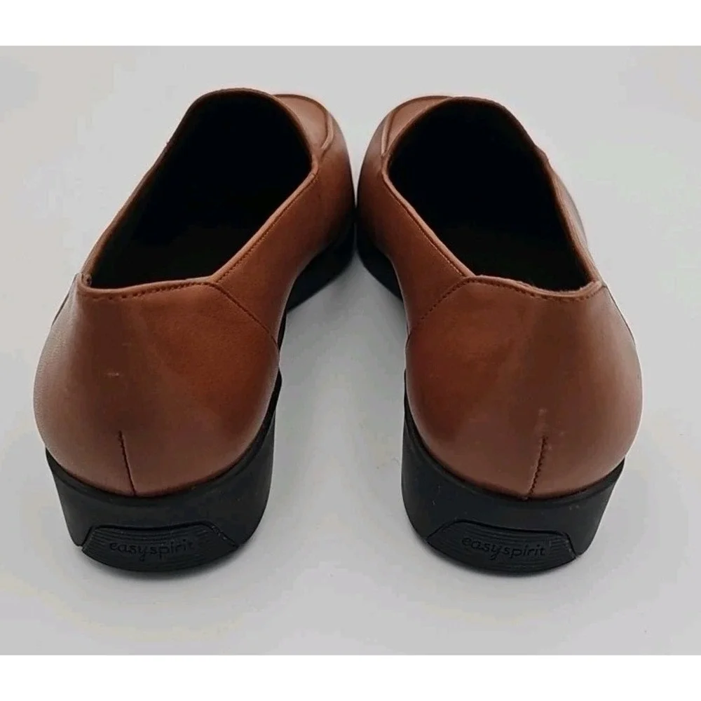 EASY SPIRIT Closer Comfort Loafer Shoes Brown Leather Women's Size7B NWOB